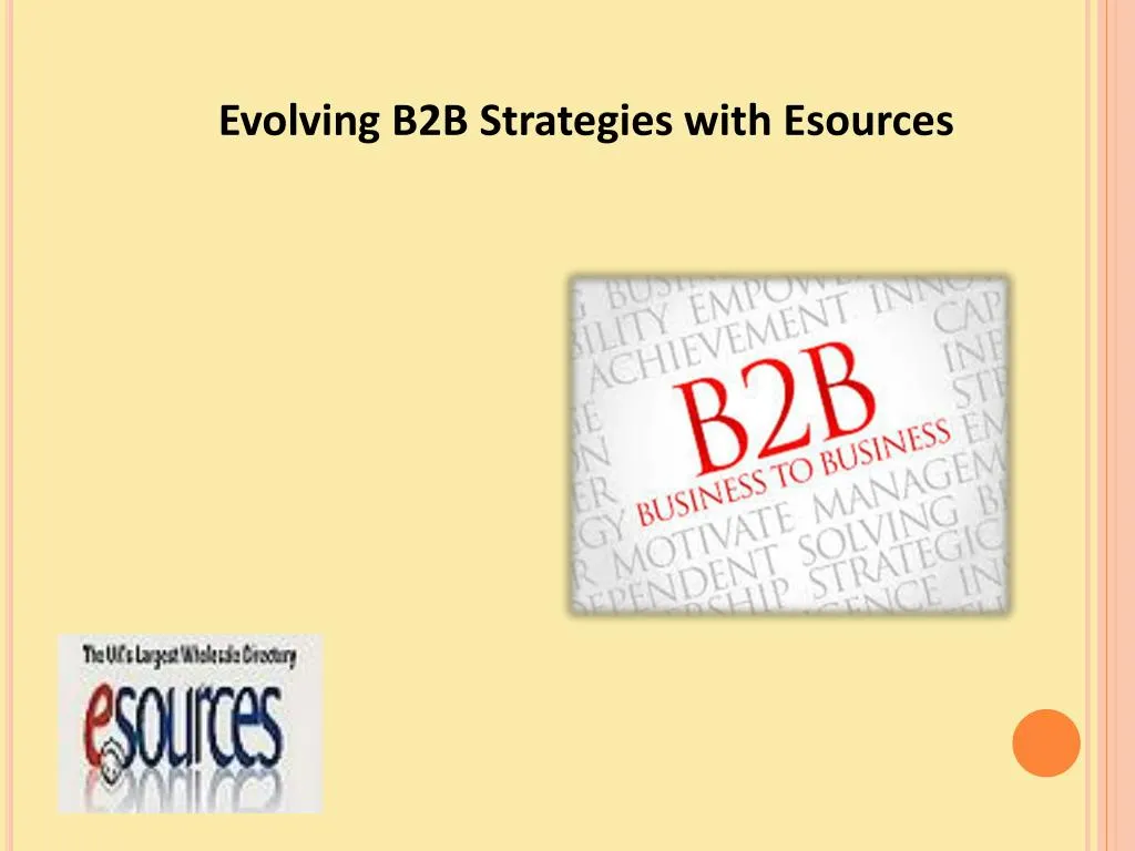 evolving b2b strategies with esources