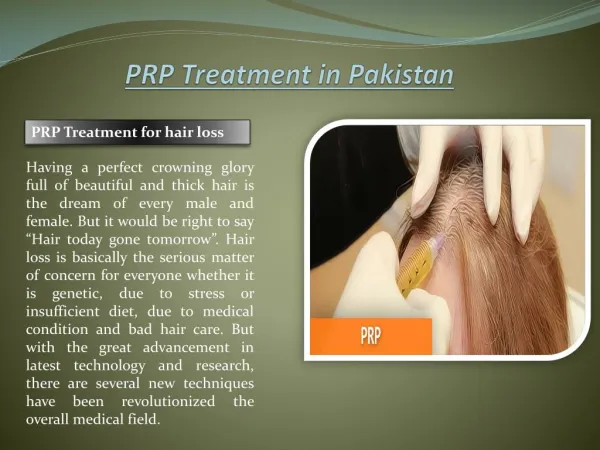 PRP Treatment in Pakistan
