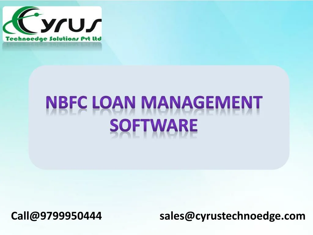 nbfc loan management software