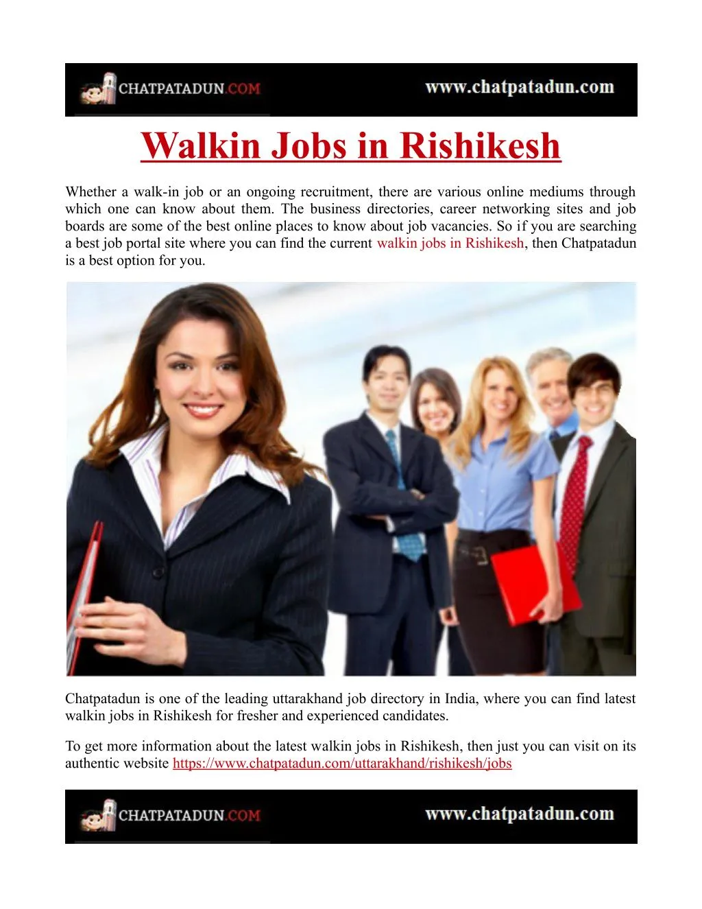 walkin jobs in rishikesh
