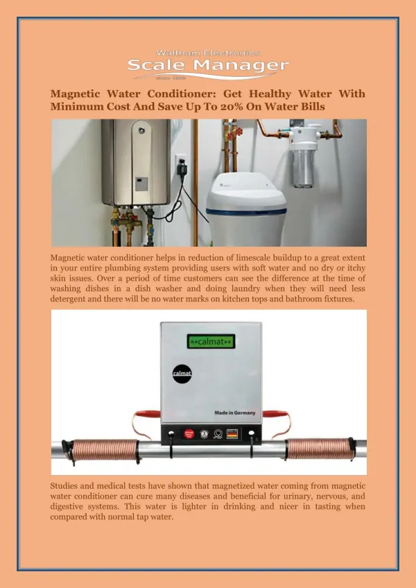 Magnetic Water Conditioner: Get Healthy Water With Minimum Cost And Save Up To 20% On Water Bills
