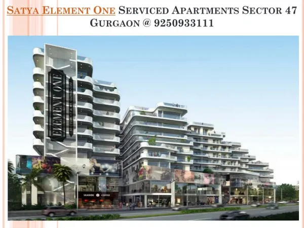 Satya Element One Gurgaon commercial Projects @ 7620170000