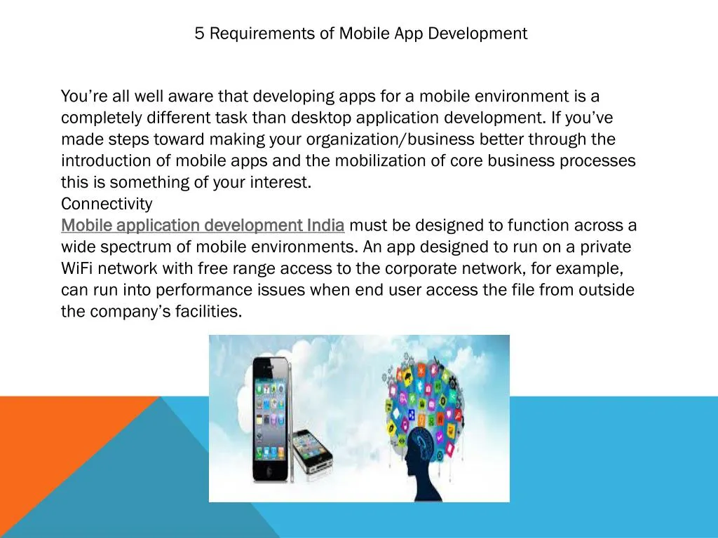 5 requirements of mobile app development