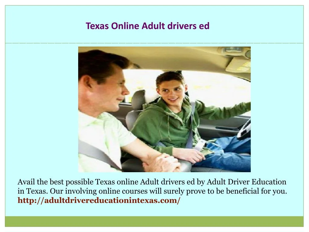 texas online adult drivers ed