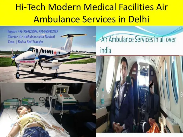 Low Fare and Emergency Air Ambulance Services in Delhi