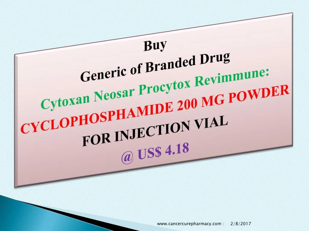 buy generic of branded drug cytoxan neosar