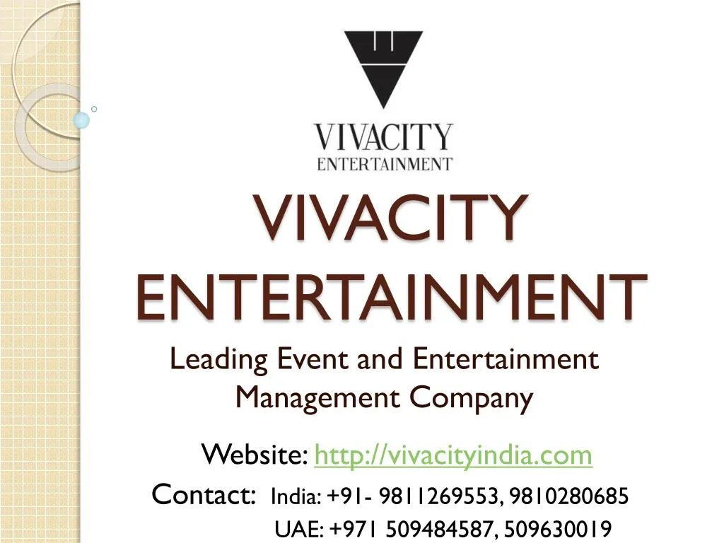 vivacity entertainment