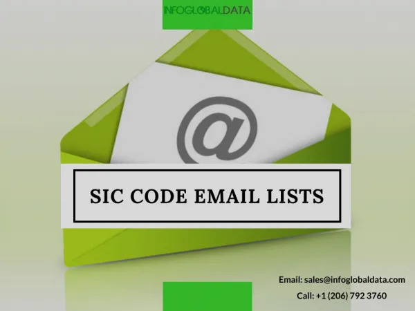 SIC Code Email List