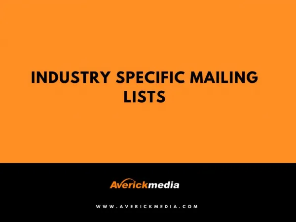 Industry Executives Email Lists | Indsutry Wise Mailing Lists