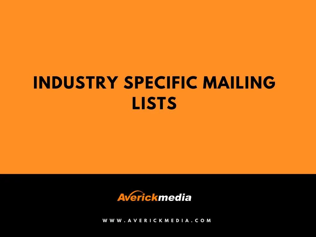 industry specific mailing lists