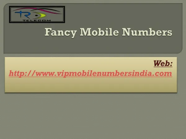 Fancy Mobile Numbers