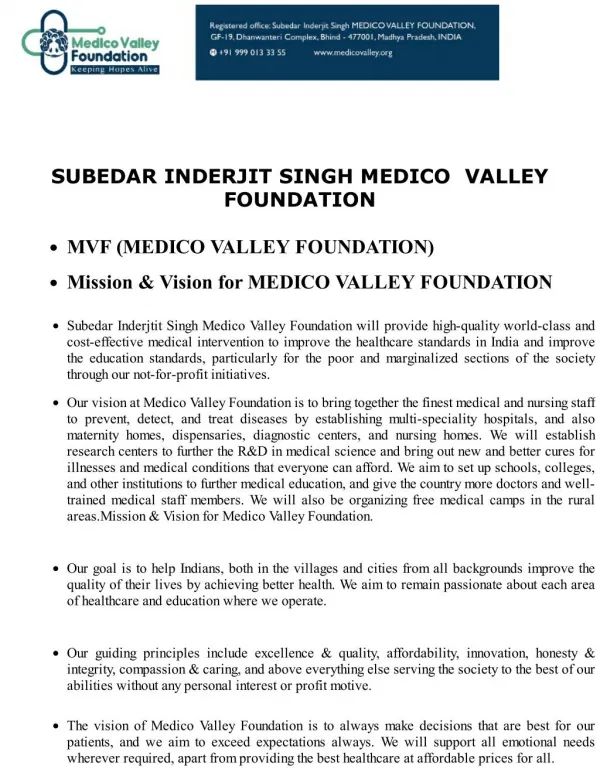 Madico Valley Foundation india