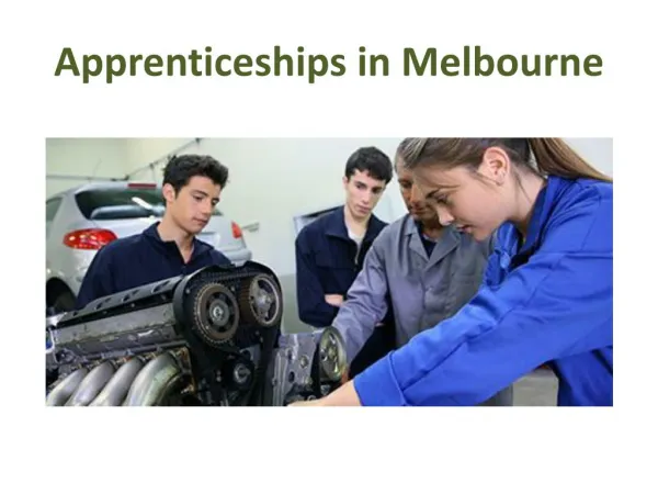 Apprenticeships Melbourne