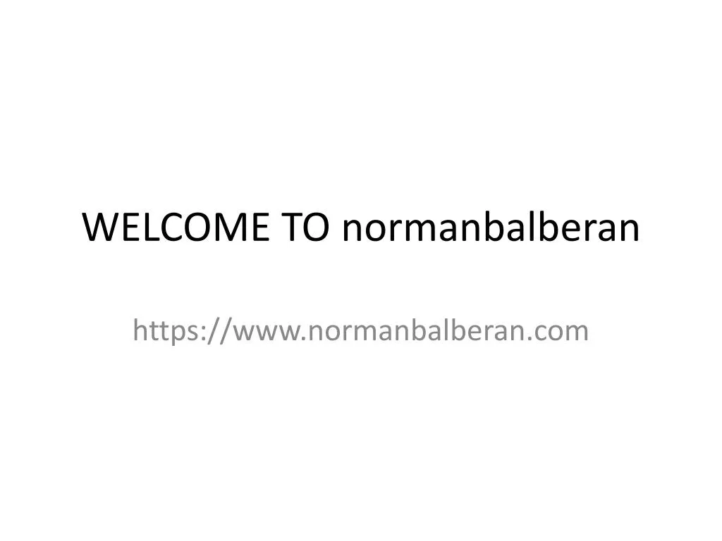 welcome to normanbalberan