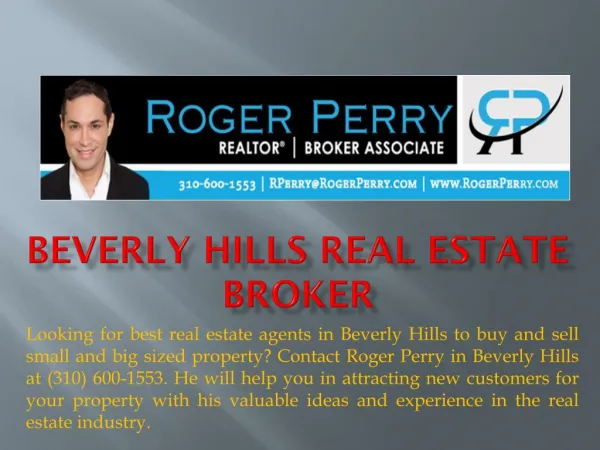 Beverly Hills Real Estate Broker