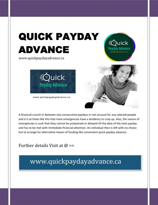 Quick Payday Advance - Get Instant Cash Advance At Ease
