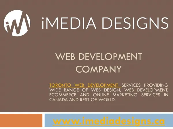 Web Development Company Toronto Canada - iMedia Designs