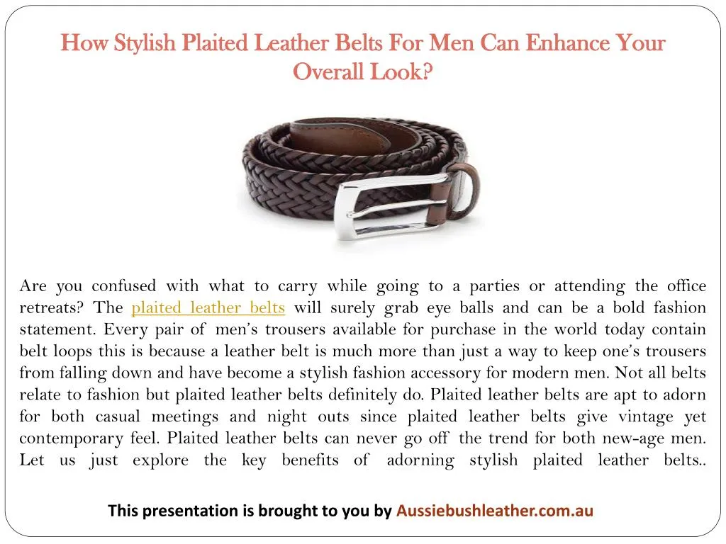 how stylish plaited leather belts