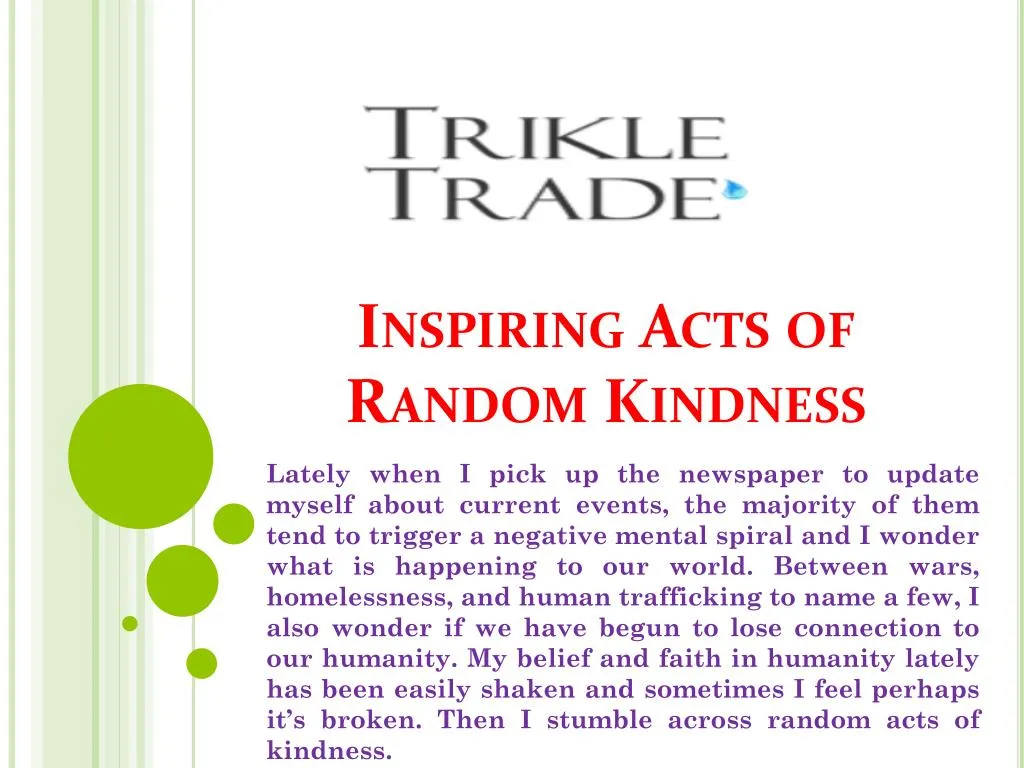 inspiring acts of random kindness