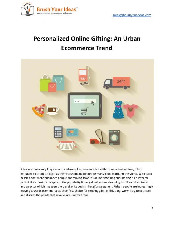 Personalized Online Gifting: An Urban Ecommerce Trend