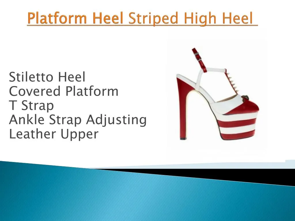 platform heel striped high heel