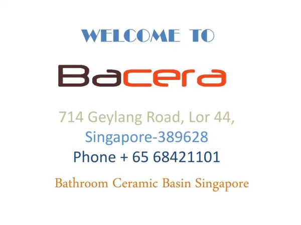 Bathroom Ceramic Basin Singapore