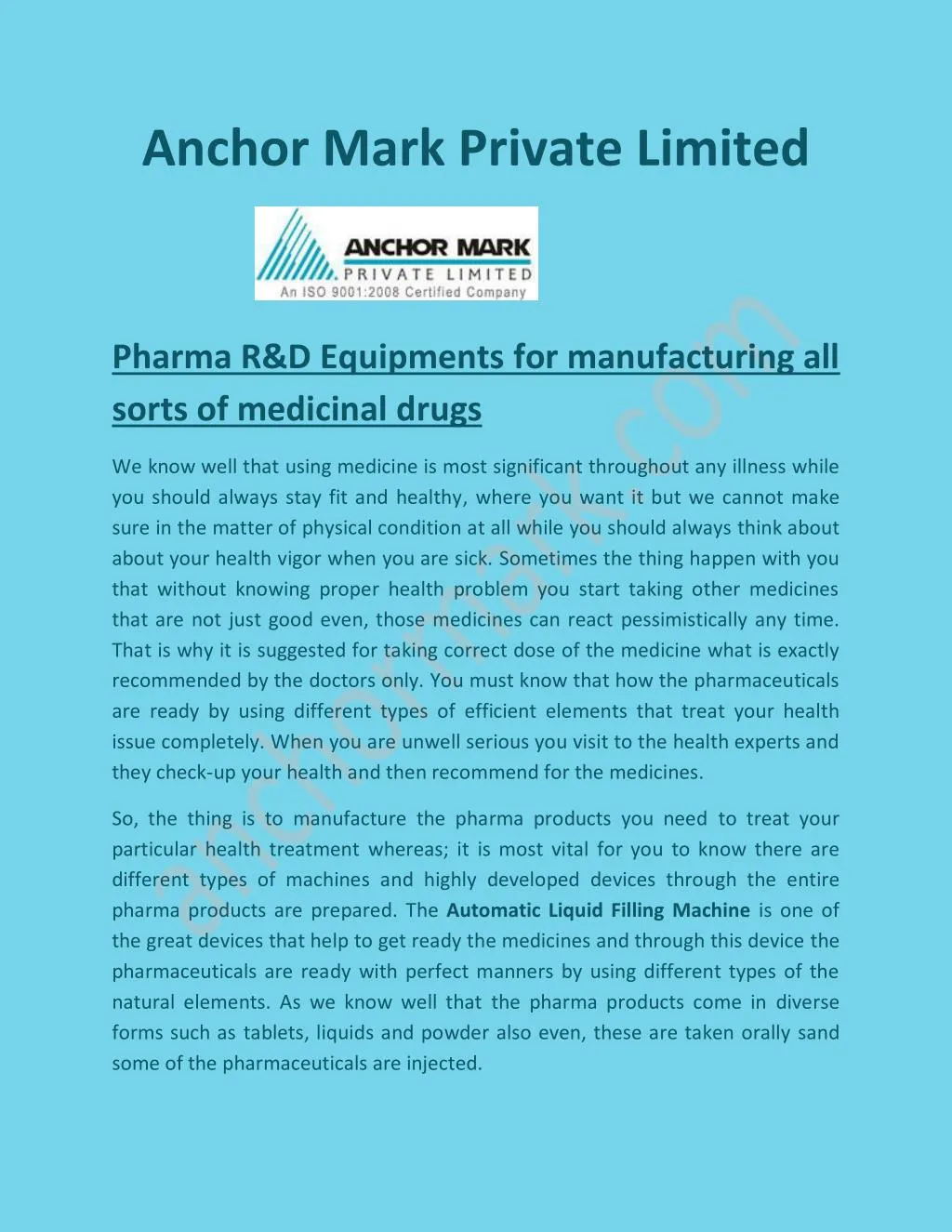 anchor mark private limited