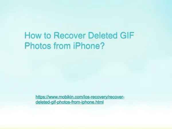 How to Recover Deleted GIF Photos from iPhone?