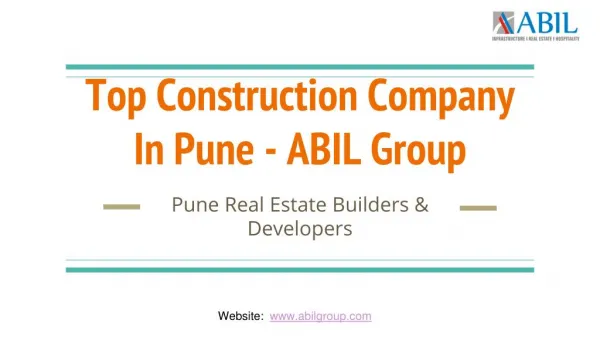 CONSTRUCTION COMPANY IN PUNE, DEVELOPERS IN PUNE