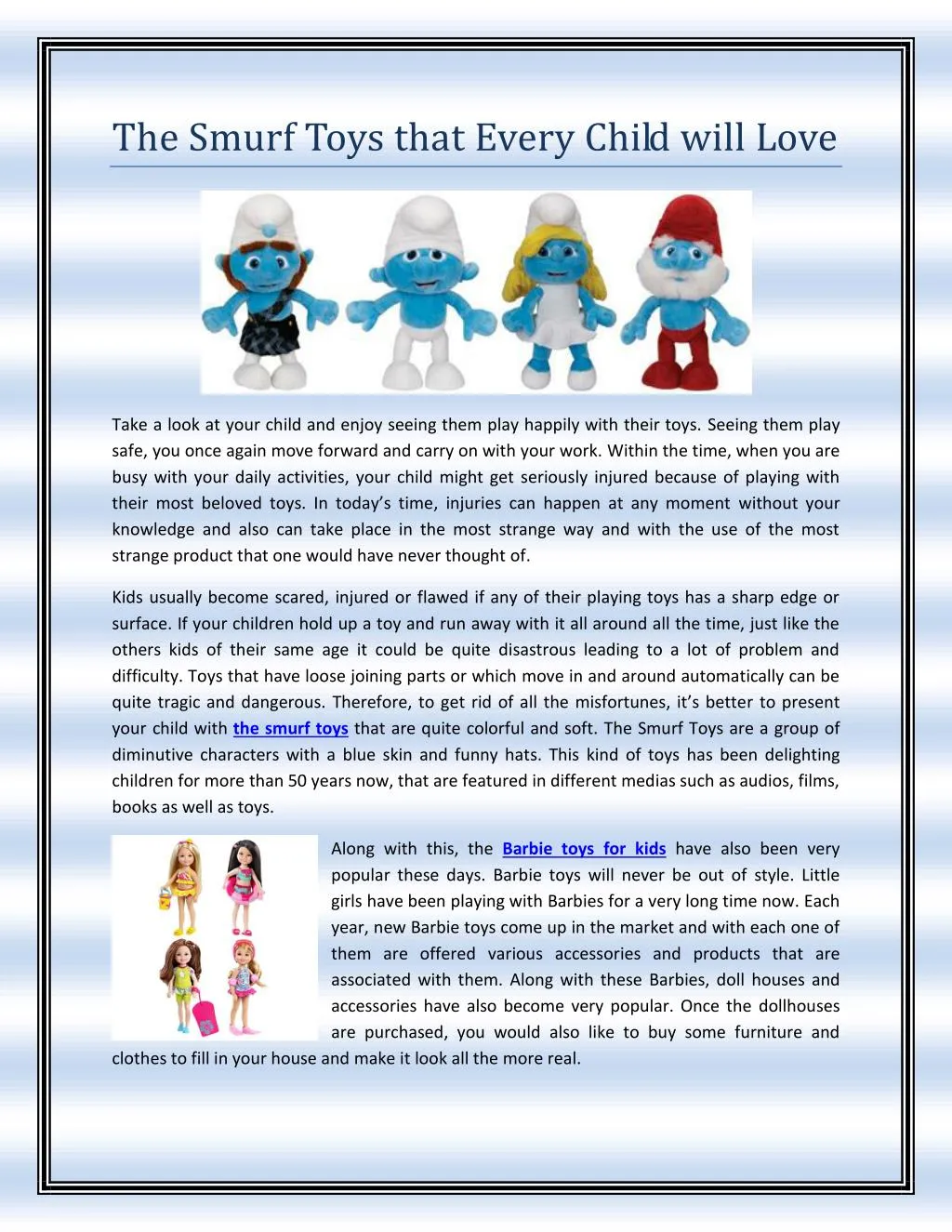 the smurf toys that every child will love