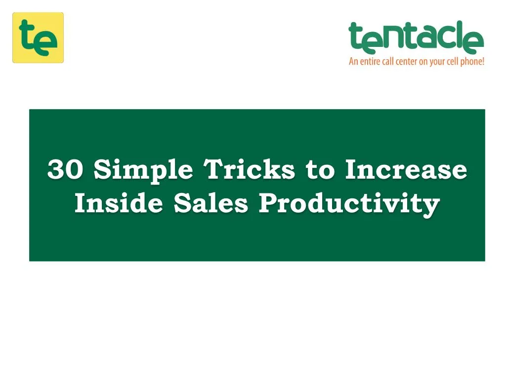 30 simple tricks to increase inside sales