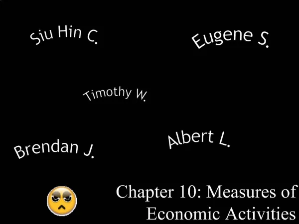 Chapter 10: Measures of Economic Activities