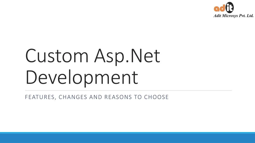 custom asp net development