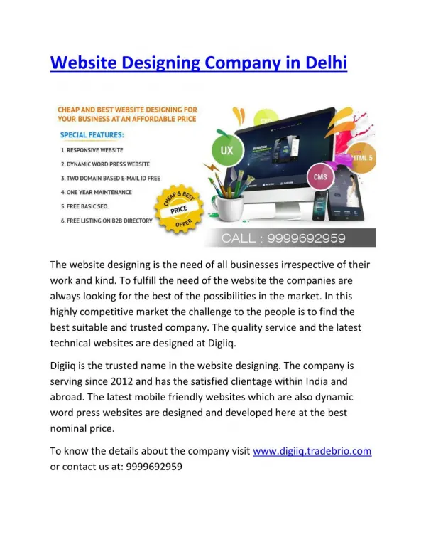 Web Design company in Delhi