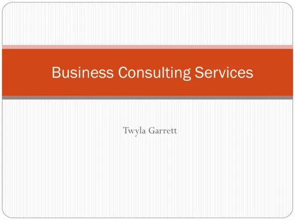 Twyla garrett''s Fatal Flaws of Consulting