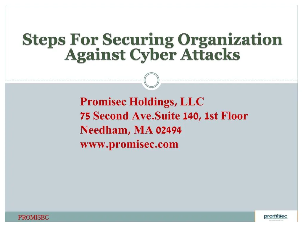 steps for securing organization against cyber