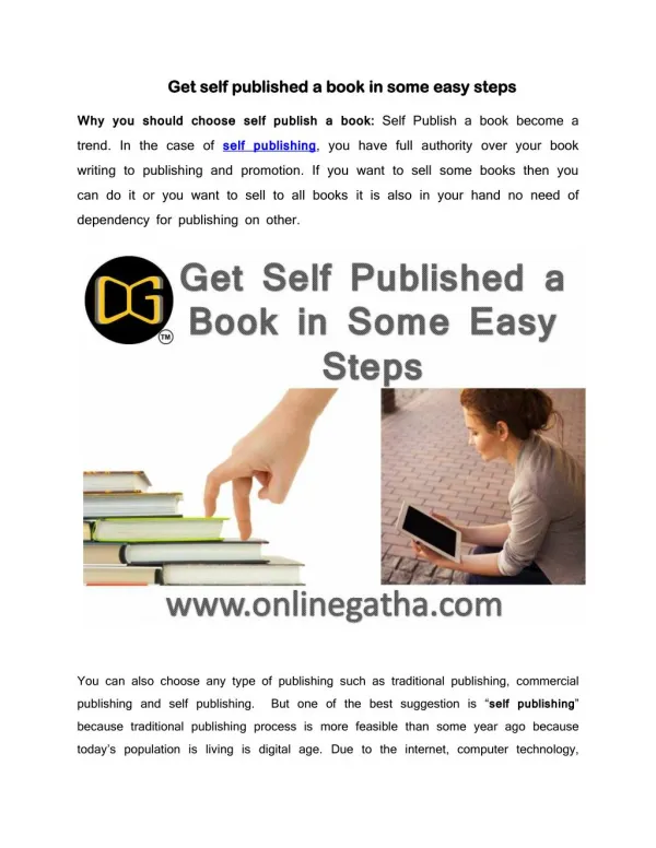 9 Easy Steps of Self Publish a Book