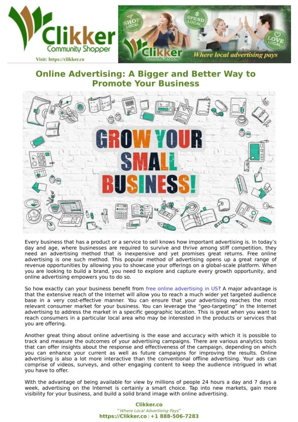 Online Advertising: A Bigger and Better Way to Promote Your Business
