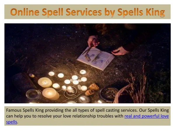 Online Spells Services by Spells King