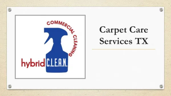Carpet Care Service TX