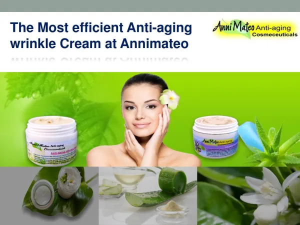 The Natural Anti-aging Wrinkle Cream at Annimateo