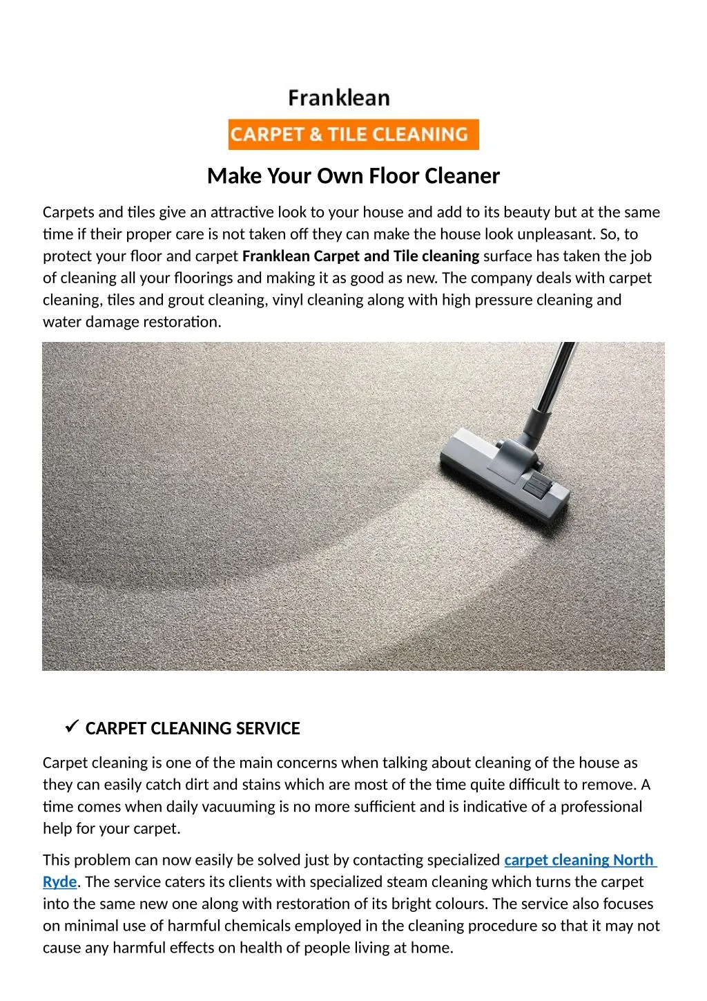 make your own floor cleaner