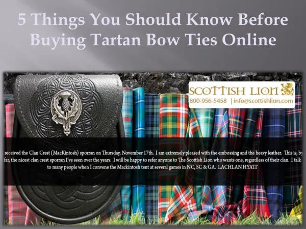 5 Things You Should Know Before Buying Tartan Bow Ties Online