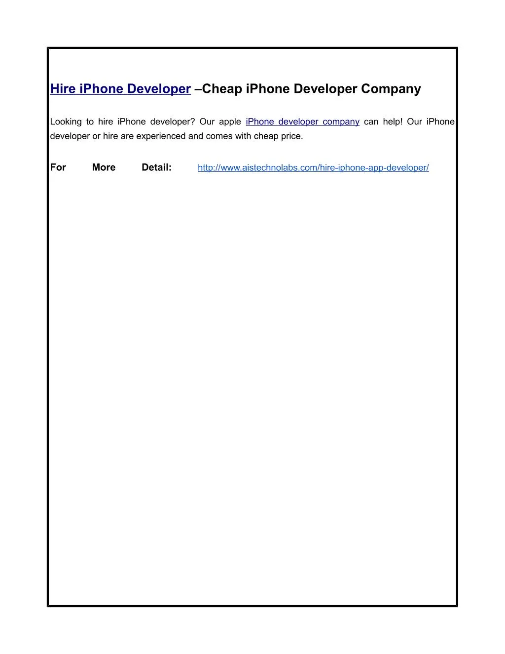 hire iphone developer cheap iphone developer