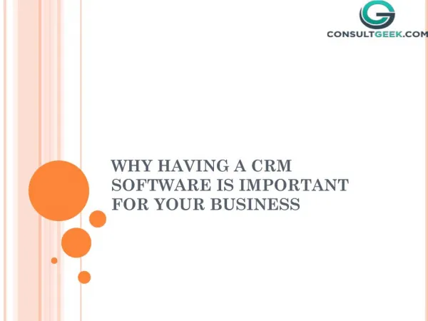 WHY HAVING A CRM SOFTWARE IS IMPORTANT FOR BUSINESSES