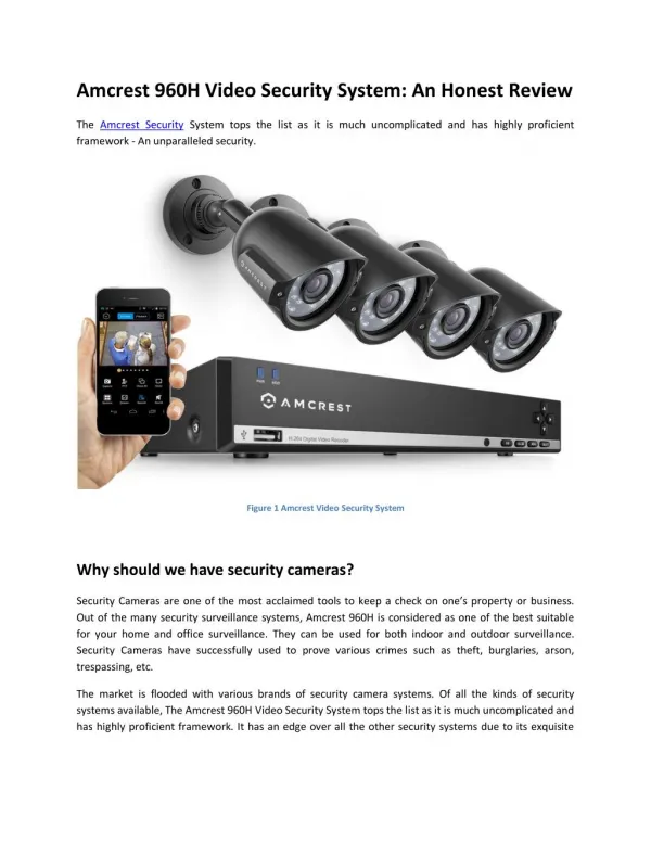 Amcrest 960H Video Security System: An Honest Review