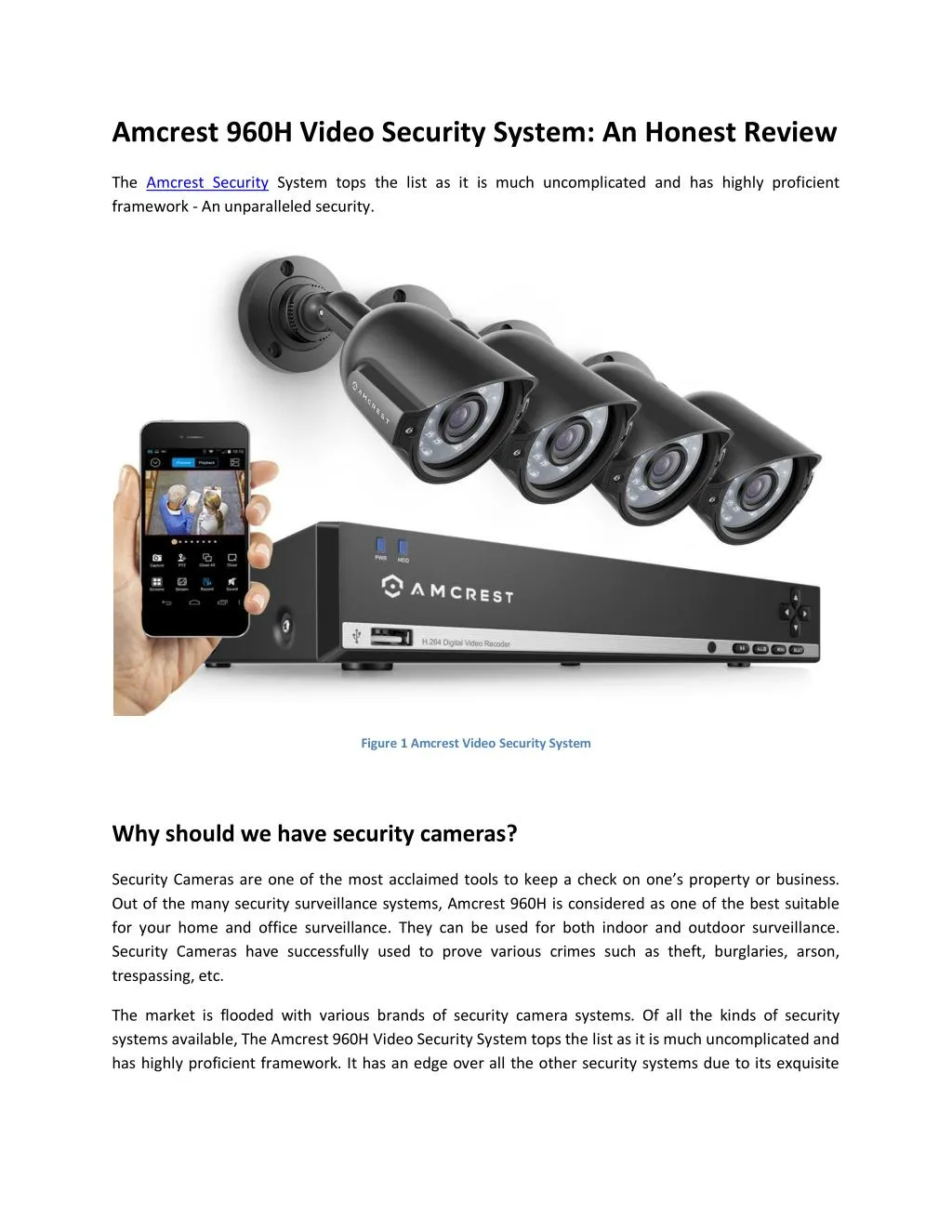 amcrest 960h video security system an honest