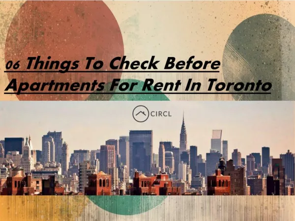 06 Things To Check Before Apartments For Rent In Toronto