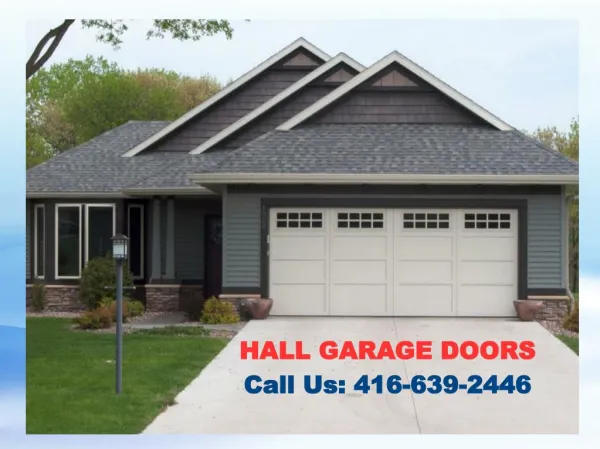 Emergency Garage Door Repair Services Toronto – Hall Garage Doors