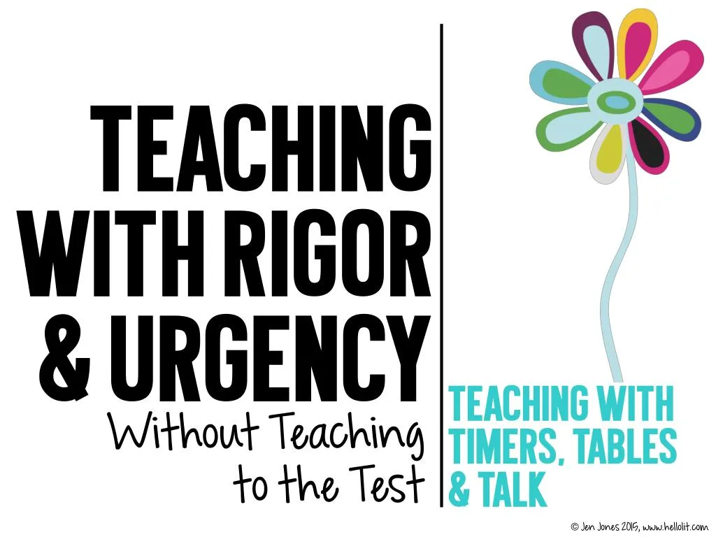 teaching with rigor urgency teaching with without
